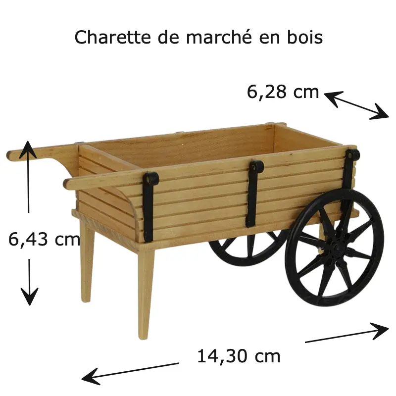 Charrette en bois de marchande – Image 2