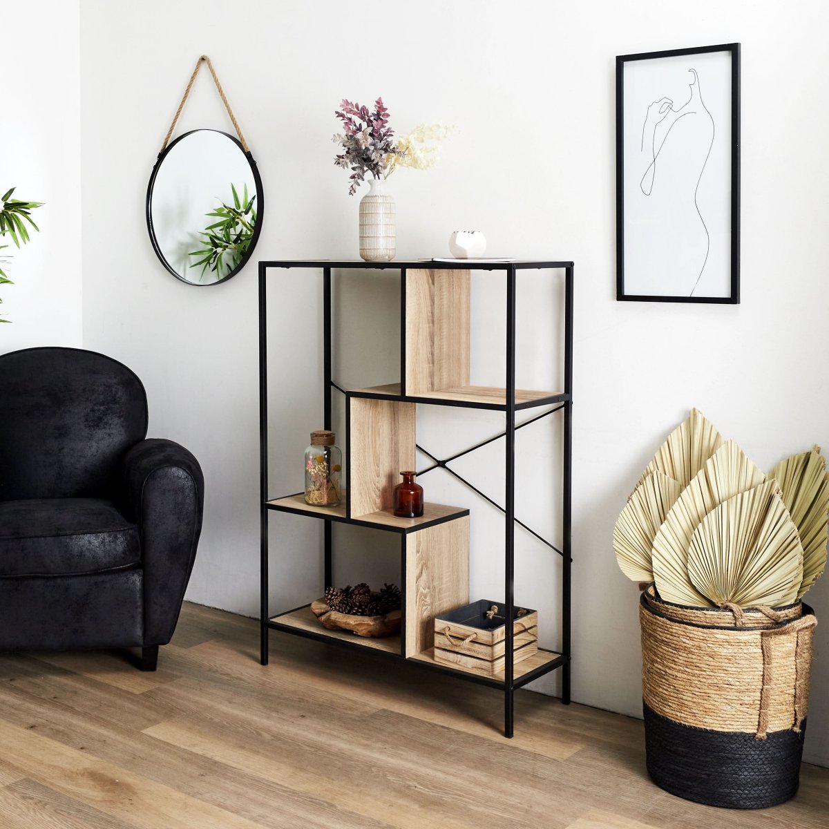 ETAGERE EDISON 80X30X113CM