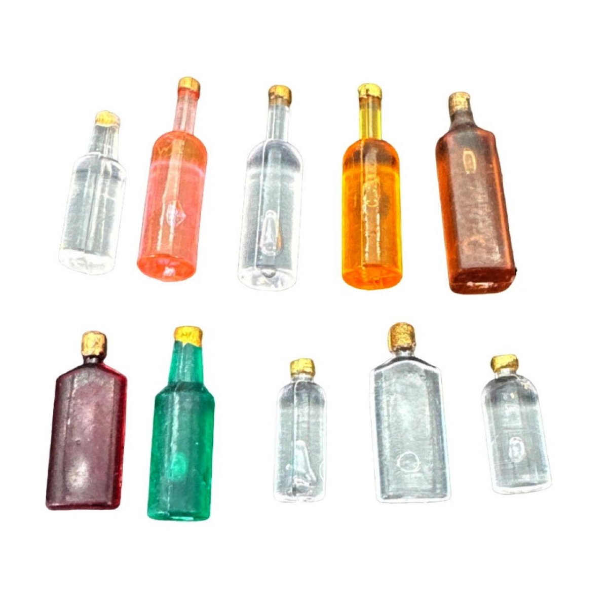 Bouteilles miniatures translucides – Lot de 10 – Image 3